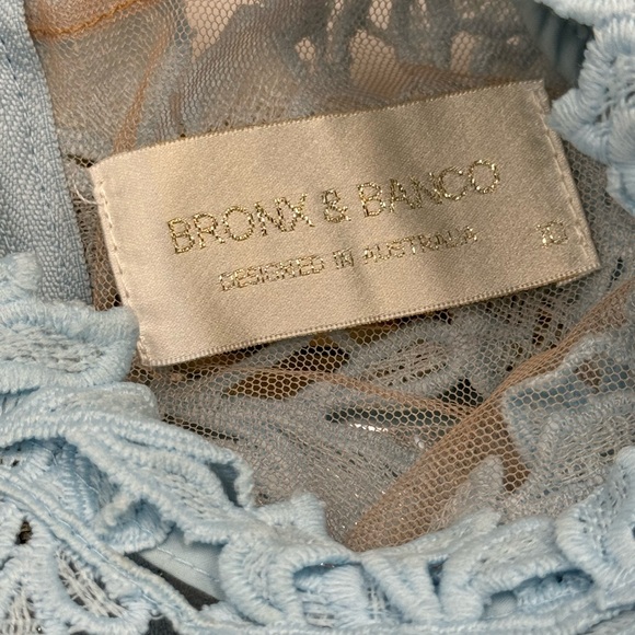 🆕 BRONX & BANCO 🧿 NWOT Lidia Lace Midi Dress - Pastel Blue - Size UK 10 / US 6 - Picture 13 of 16
